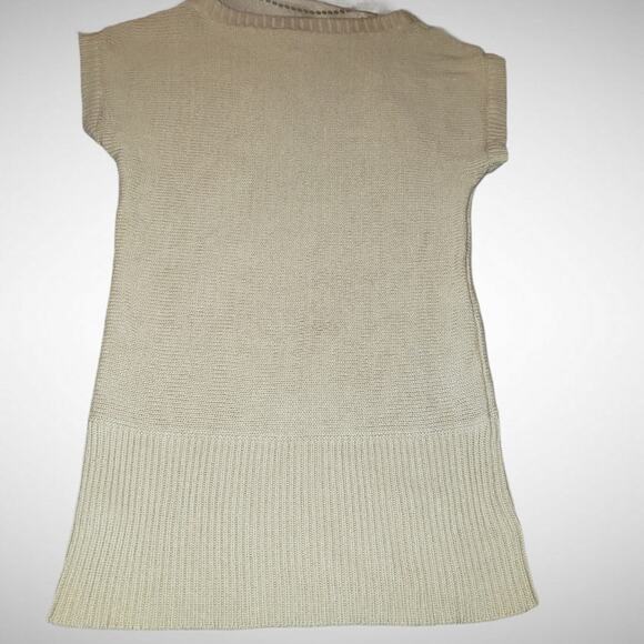 Take Out Longline Sweater cream cable knit sz M - Picture 2 of 6